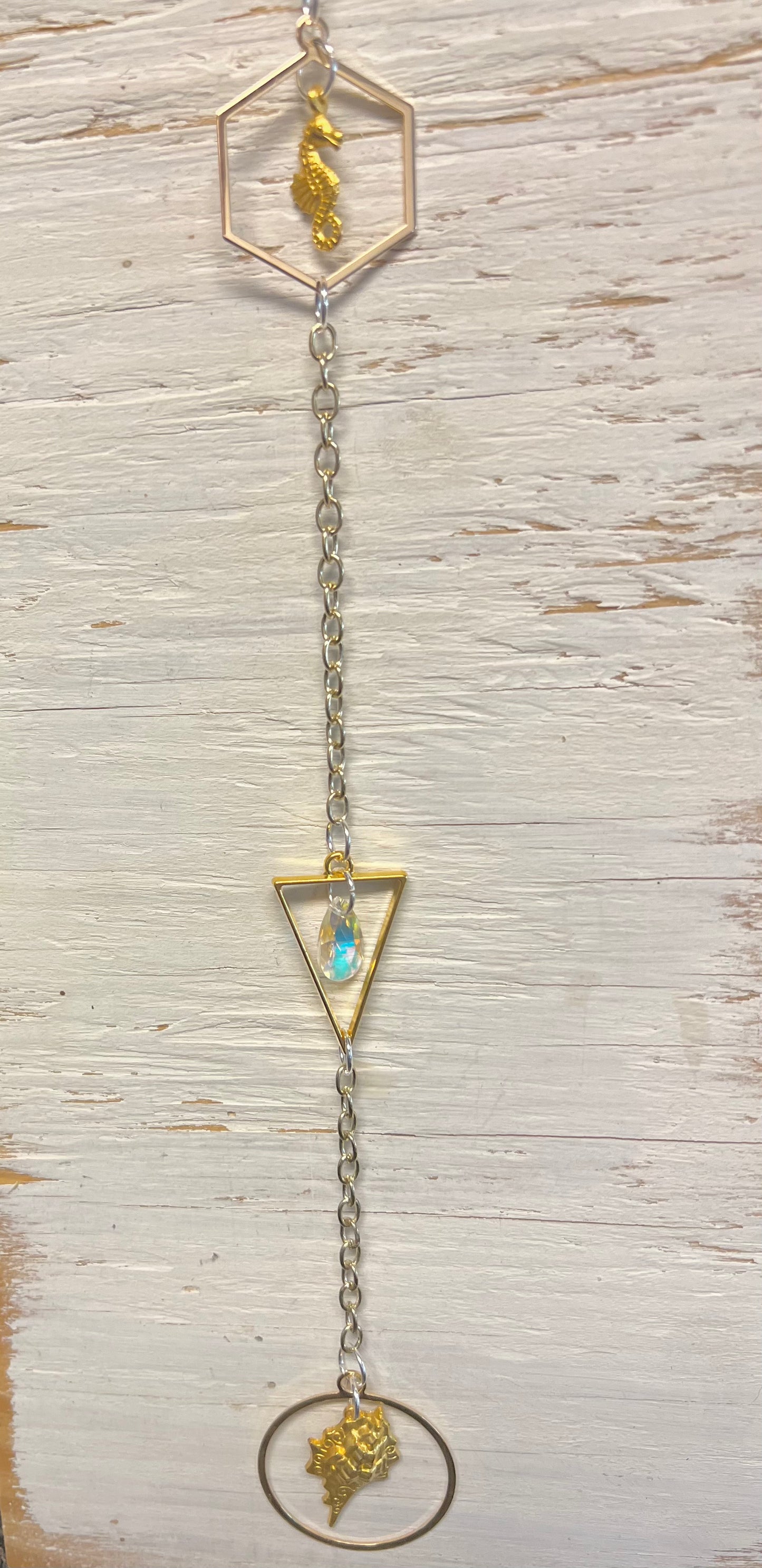 Golden Clam Shell Dangle