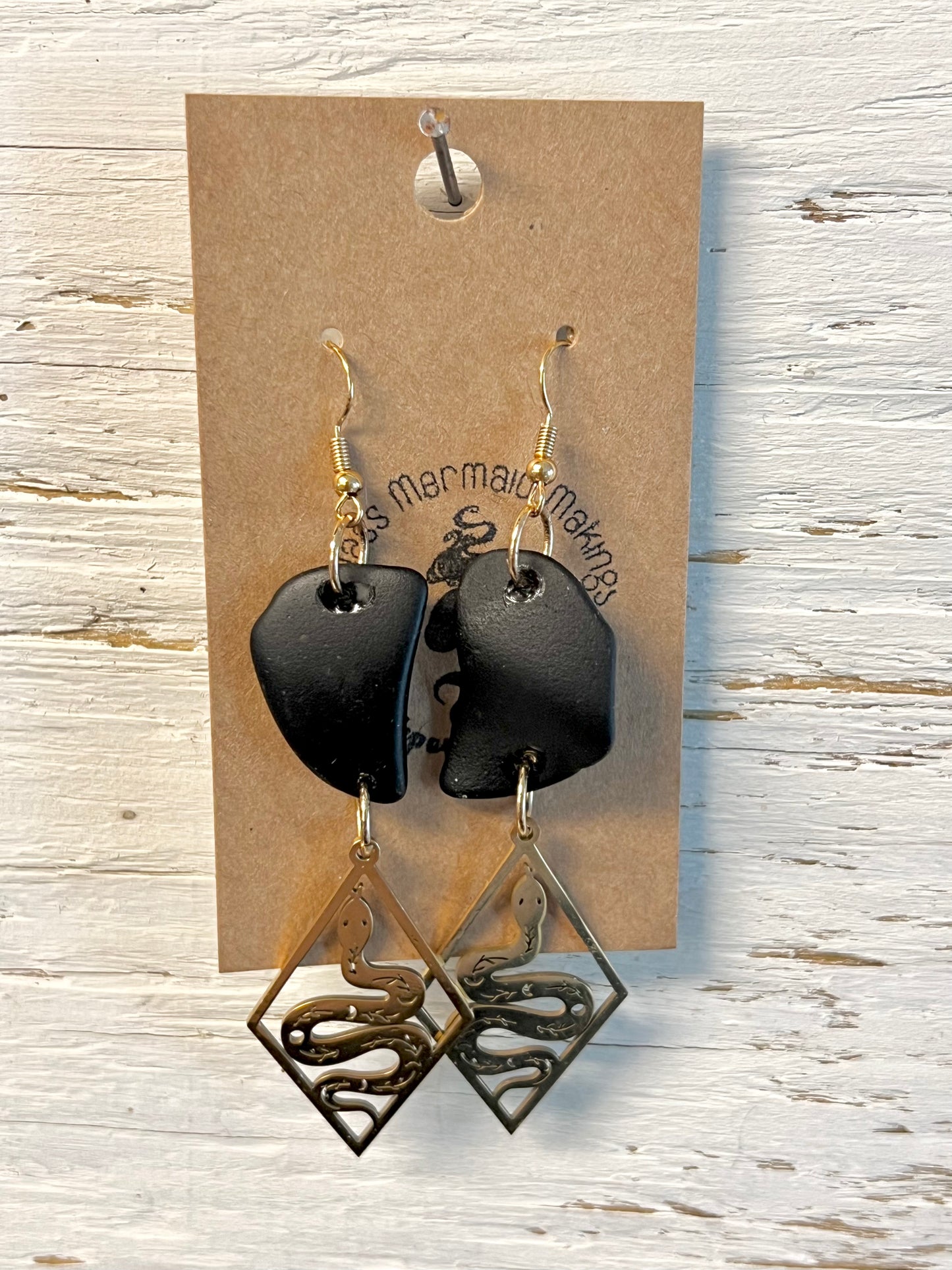 Black Snake Earrings