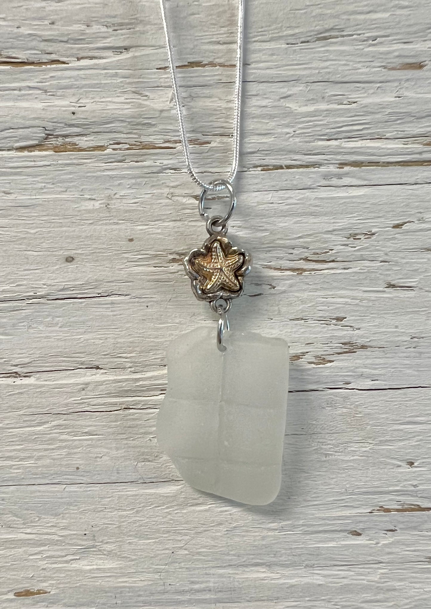 Unique White Glass Necklace