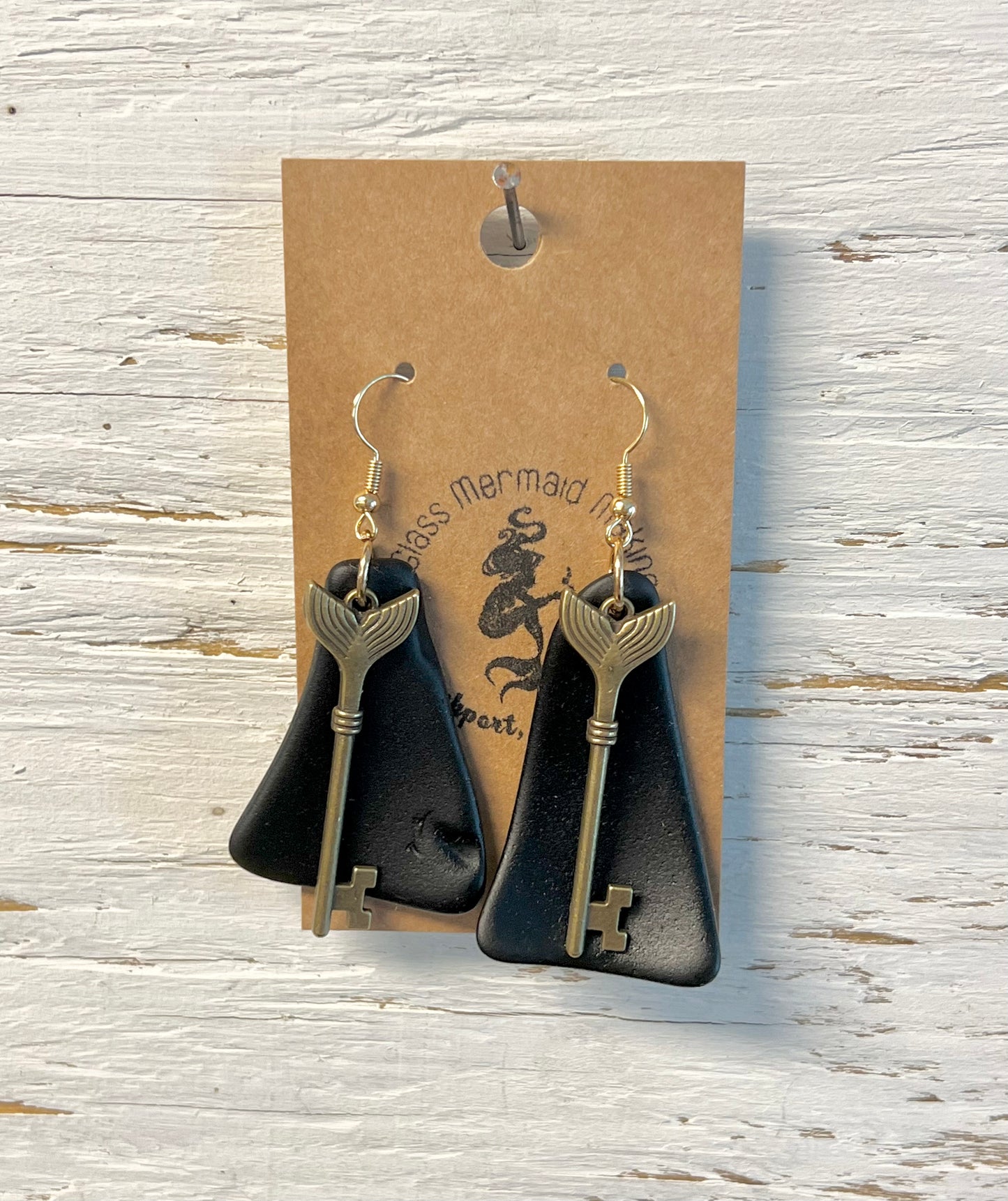 Black Key Earrings