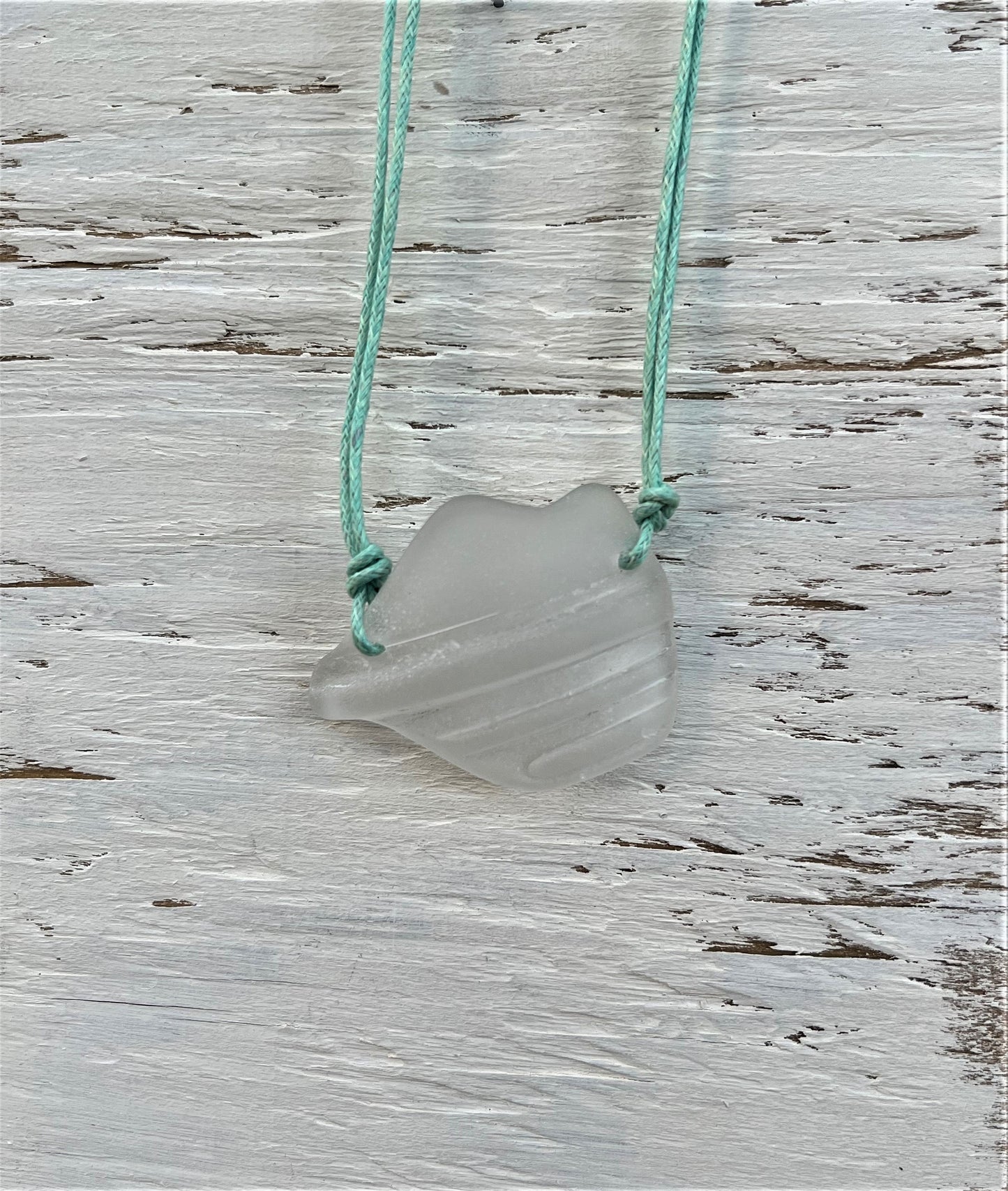 Chunky White Sea Glass Necklace