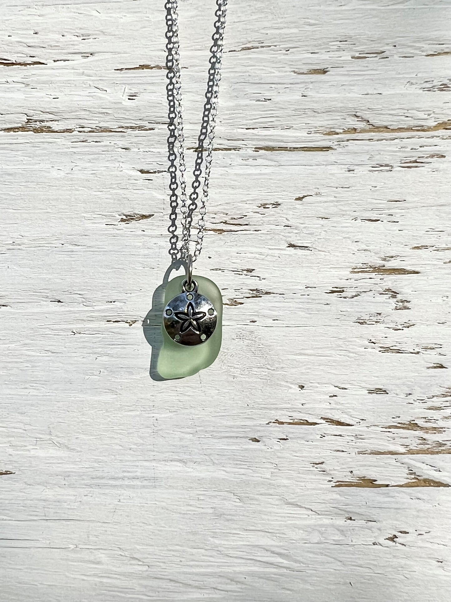 Green Sand Dollar Necklace