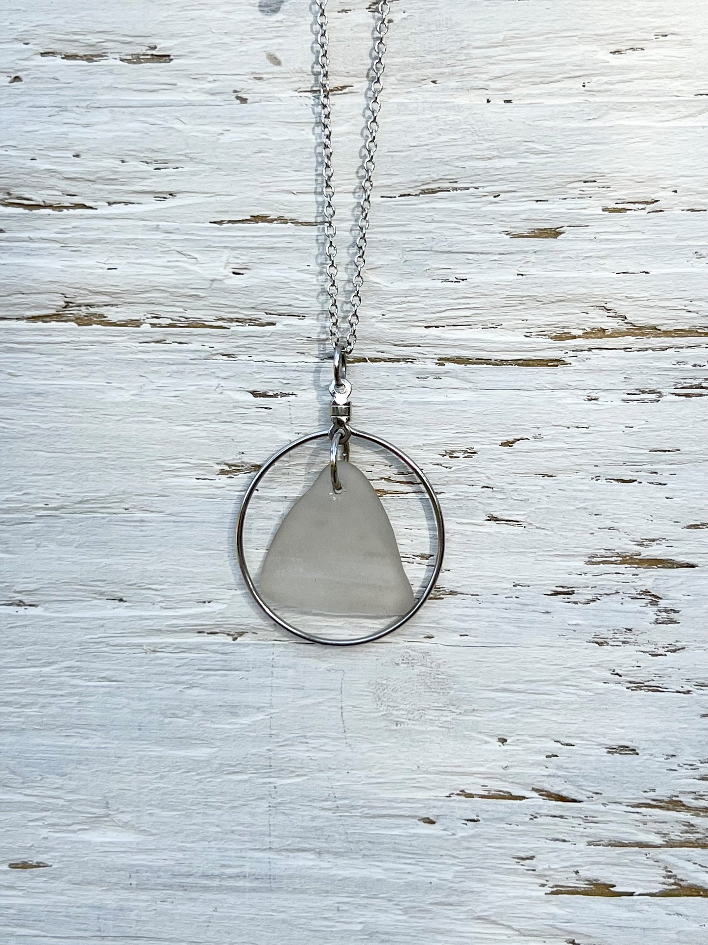 White Hoop Necklace