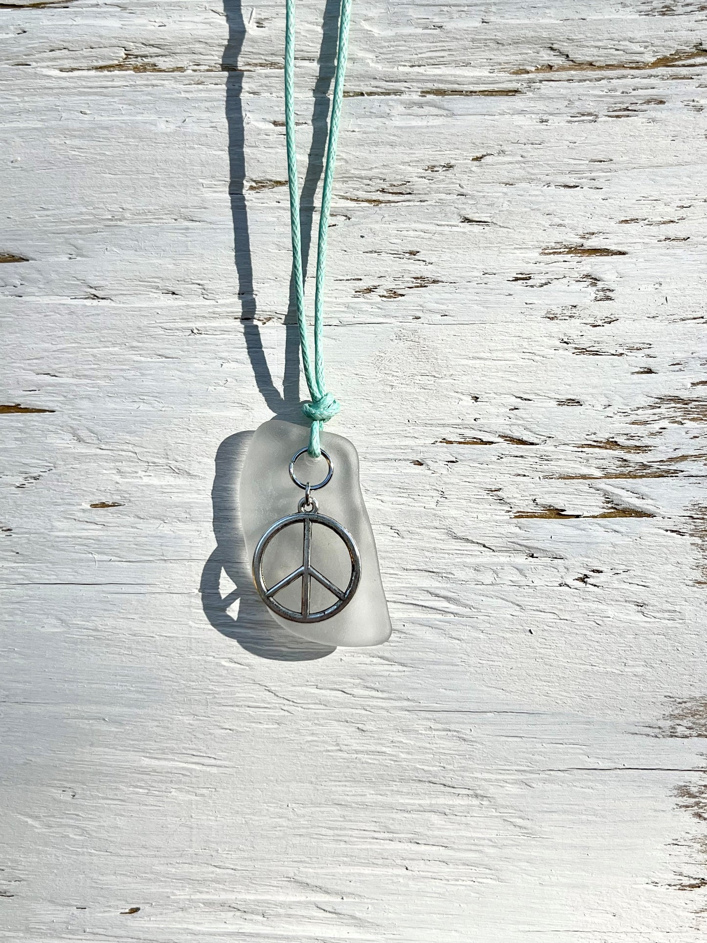 White Peace Out Necklace