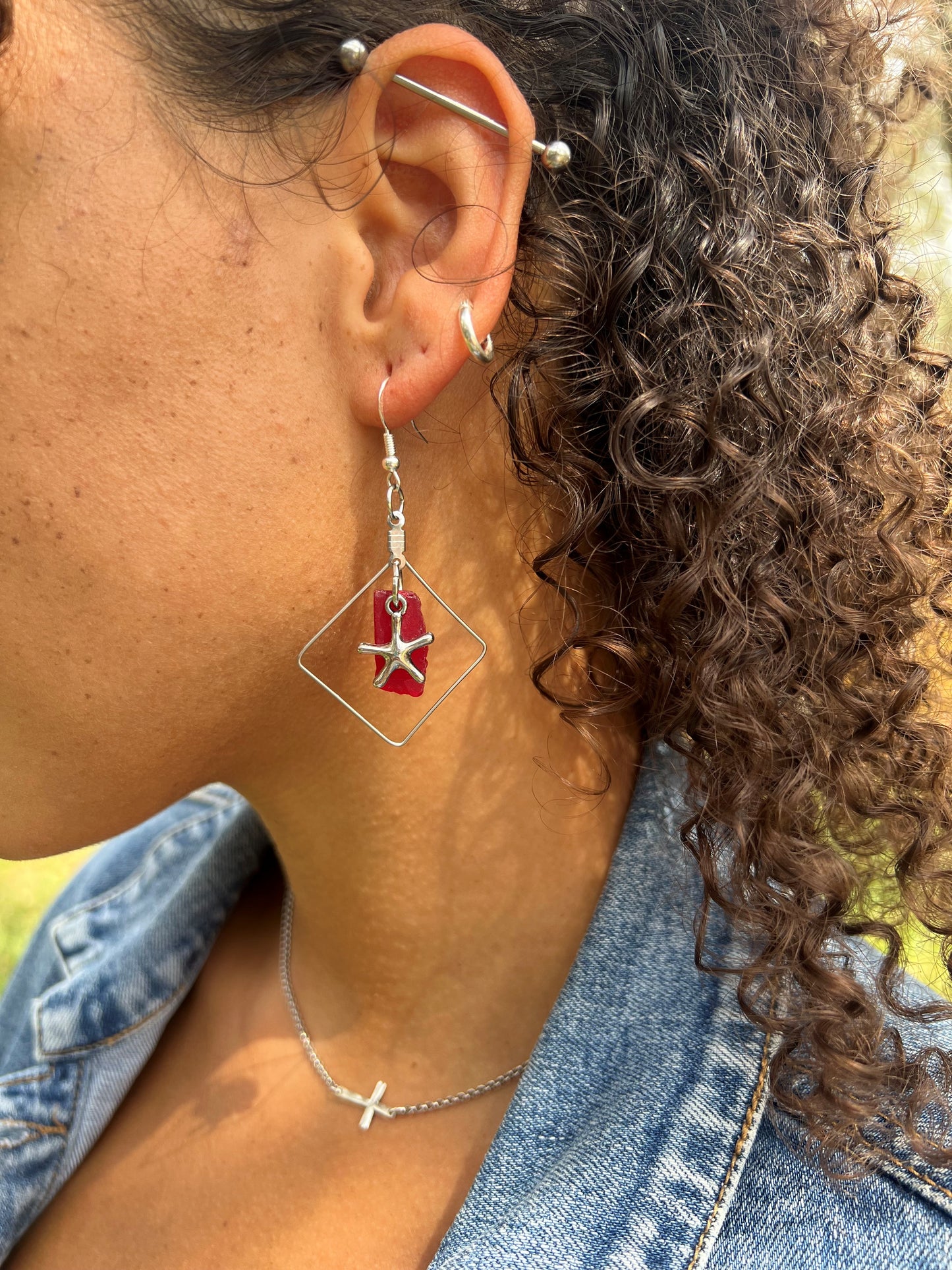 Sea Star on Red Sea Glass