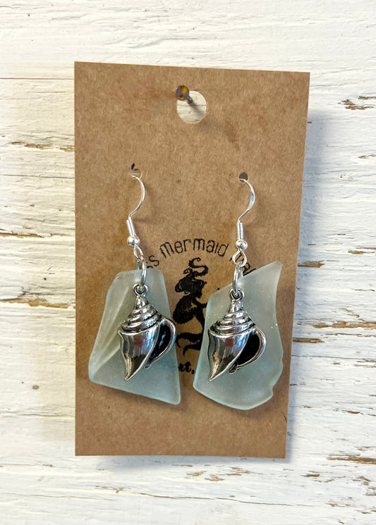 Light Blue Sea Shell Dangle