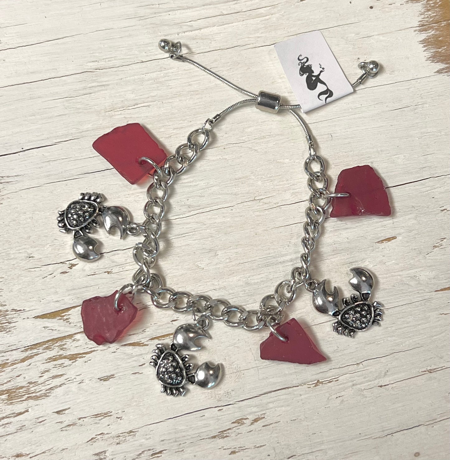 Red Crab Charm Bracelet