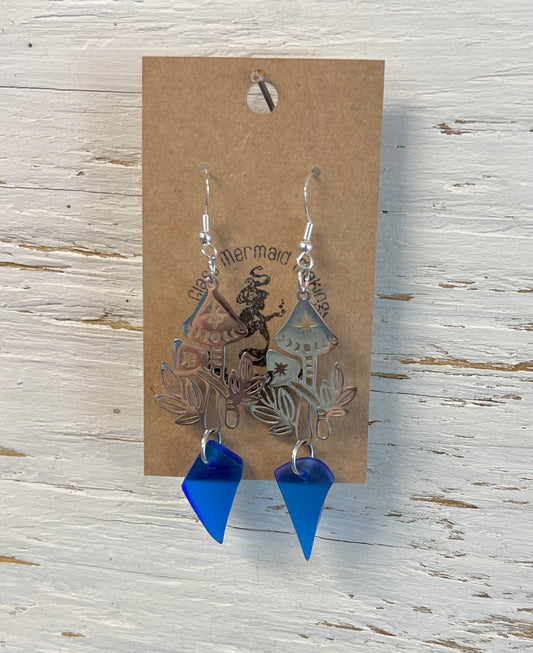 Blue Mushroom Dangles