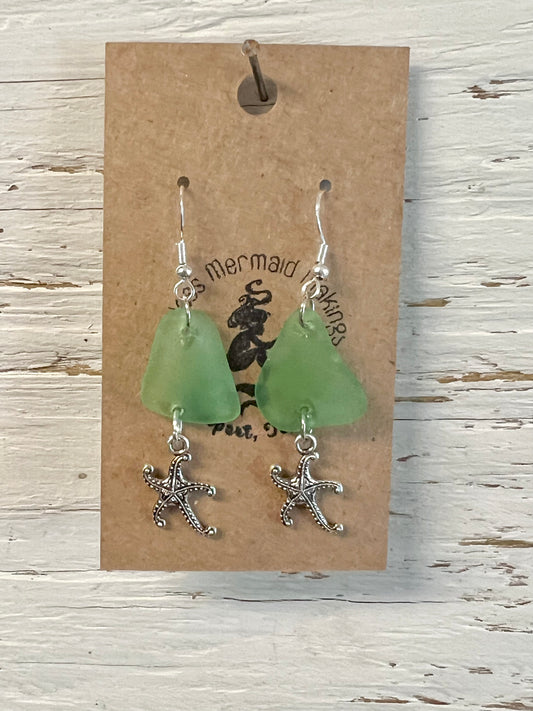 Green Starfish Dangles