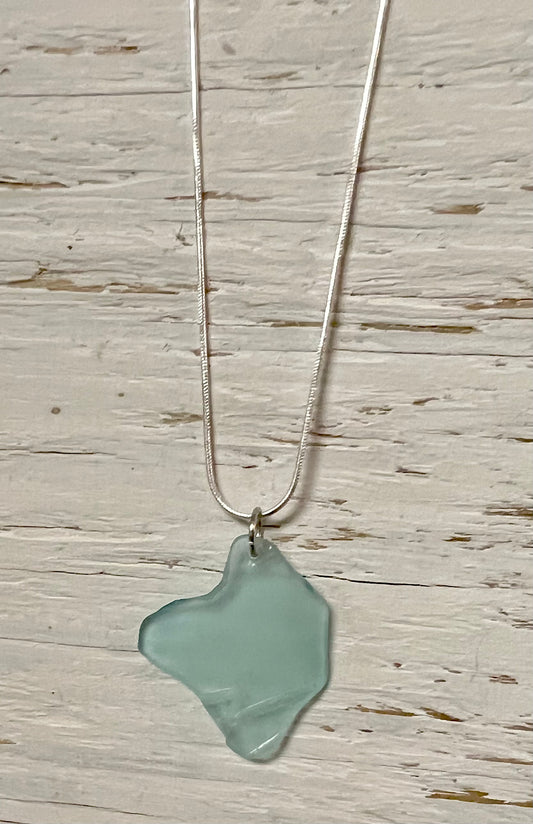 Light Blue Glass Necklace