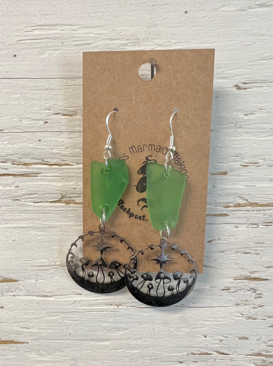 Green Mushroom Dangles