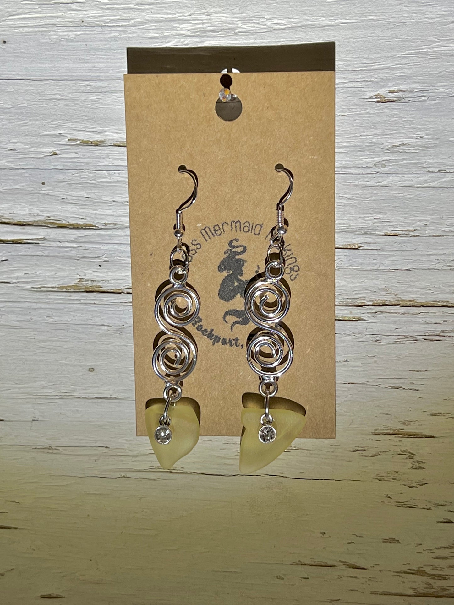 RARE Yellow Spiral Dangles